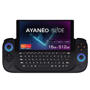 AYASL-B1605 ブライトブラック AYANEO SLIDE 国内正規版(Ryzen 7 7840U / 16GB / 512GB / 6インチ / FHD) [ゲーミングPC 6型/Win11 Home]