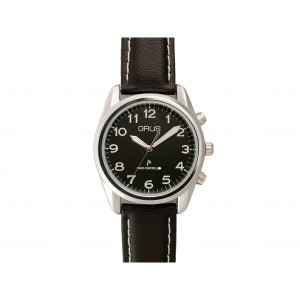 インテック ボイス電波腕時計 ブラック×ブラック GRS003-03 メーカー直送