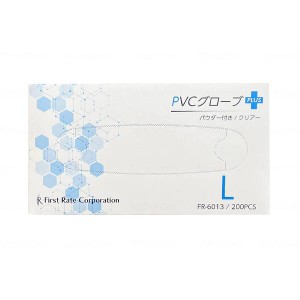 ファーストレイト PVCグローブPLUS プラス パウダー付き L FR-6013 メーカー直送