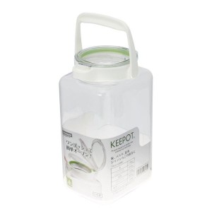 岩崎工業 食品保存容器 キーポット 2.4L ホワイトグリーン A-1085WG