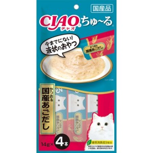 いなばペットフード ちゅ〜る かつお＆国産あごだし 14g×4本