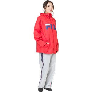 FILA レインウェア 男女兼用 ユニセックス レインパーカー レッド Mサイズ 06003125 35 M