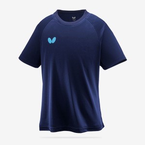 Butterfly バタフライ ウィンロゴ・Tシャツ II ネイビー O 464201780103