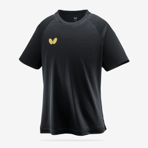 Butterfly バタフライ ウィンロゴ・Tシャツ II ブラック×ゴールド L 464209560104