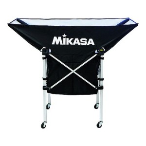 MIKASA AC-BC210-BK ボールカゴ舟型3点セット (フレーム・幕体・キャリーケース) ブラック