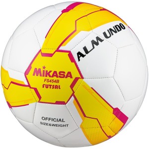 MIKASA ミカサ FS454B-YP ALMUNDO フットサルボール レジャー用 4号球 手縫い 一般・大学・高校・中学生用 イエロー/ピンク【あす着】