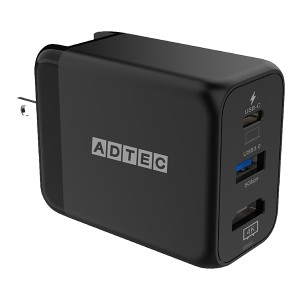 ADTEC APD-V034ACH-BK [PD対応 4K出力 USB Hub AC充電器 34.5W]