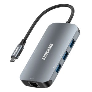 ADTEC AHUB-VCA3CP-4K60 [マルチポートハブ 9in1 USB-C (Type-C Type-A SD/TF slot LAN 4K FulHD)]