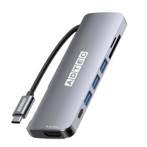 ADTEC AHUB-VCA3P-4K30 [マルチポートハブ 7in1 USB-C (Type-C Type-A SD/TF slot 4K FulHD)]