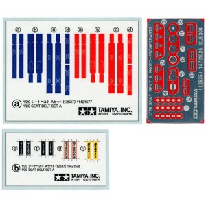 タミヤ 12637 1/20 シートベルトAセット
