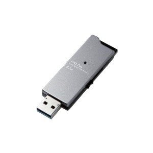 ELECOM MF-DAU3032GBK USBメモリー/USB3.0対応/スライド式/高速/DAU/32GB/ブラック メーカー直送