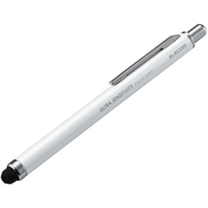 ELECOM P-TPCNWH [スマートフォン・タブレット用タッチペン/超感度タイプ/ノック式/ホワイト]