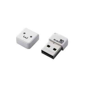 【9/23ポイントUP】ELECOM MF-SU2B16GWHF USBメモリ USB2.0 小型 キャップ付 16GB ホワイト