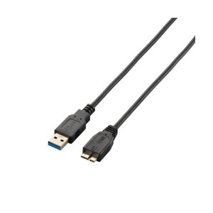 ELECOM USB3-AMBX10BK ブラック [極細USB3.0ケーブル（A-microB） 1m]
