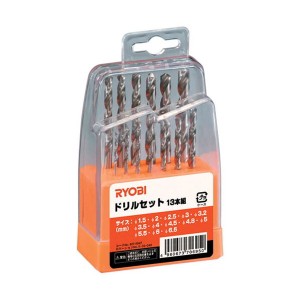 リョービ(RYOBI) 6076047 ドリルセット 13本組 鉄工用