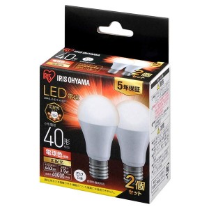 アイリスオーヤマ LDA4L-G-E17-4T62P [LED電球 E17 広配光 40形相当 電球色 2個セット]