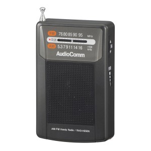 オーム電機 RAD-H250N AudioComm [縦型ハンディラジオ AM/FM]