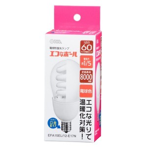 オーム電機 EFA15EL/12-E17N エコなボール [電球形蛍光灯 E17 60W相当 電球色]