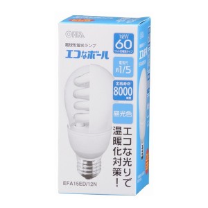 オーム電機 EFA15ED/12N 電球形蛍光灯 E26 60W相当 昼光色