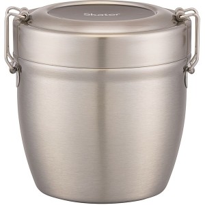 スケーター 抗菌 保温弁当箱 丼型 ステンレス 弁当箱 550ml シルバー STLBD6AG【あす着】