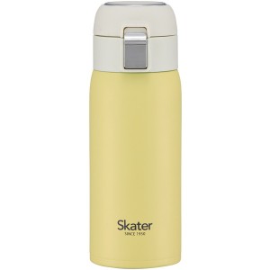 スケーター STOT3 くすみイエロー 保温 保冷 ステンレス マグボトル 360ml ワンタッチオープン