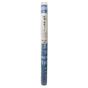 明和グラビア INSF-201 英字 ブルー ペット用防滑・消臭・防水マット (45cm×60cm)