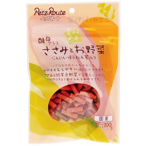 ペッツルート 素材メモ ささみとお野菜 100g