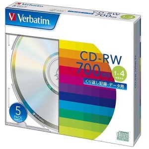 Verbatim SW80QU5V1 [データ用CD-RW (700MB・4倍速対応・5枚入)]