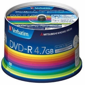 三菱化学メディア DHR47JPP50 ホワイト [データ用DVD-R (1回記録用・4.7GB・1-16倍速・50枚・インクジェットプリンタ対応)] 