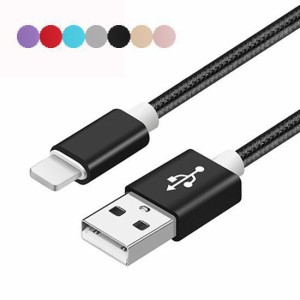 海外 充電ケーブル 2ｍ 同色3色セット USB iPhone Android type-C microUSB Lightningケーブル ライトニングケーブル 急速充電 USBケーブ