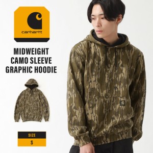 【送料無料】 Carhartt カーハート パーカー メンズ スウェット プルオーバー 迷彩 カモフラージュ カモ 総柄 裏起毛 大きいサイズ アメ