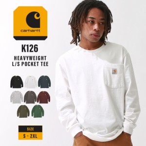 【送料無料】 カーハート Tシャツ メンズ 長袖 ヘビーウェイト クルーネック ポケット付き K126 S-2XL Carhartt / ロンT 3L 大きいサイズ