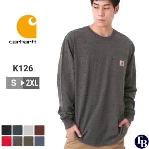カーハート Tシャツ メンズ 長袖 ヘビーウェイト クルーネック ポケット付き K126 S-2XL Carhartt / ロンT 3L 大きいサイズ ブランド 定