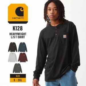 カーハート Tシャツ メンズ 長袖 ヘビーウェイト ヘンリーネック ポケット付き K128 S-2XL Carhartt / ロンT 3L 大きいサイズ ブランド