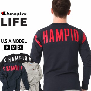 【送料無料】 チャンピオン Tシャツ 長袖 メンズ 大きいサイズ USAモデル ブランド Champion