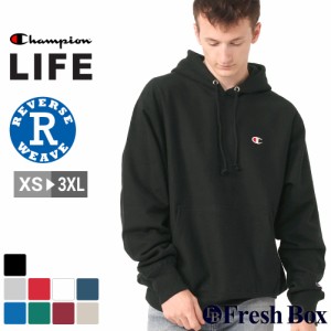 チャンピオン パーカー メンズ 袖ロゴ 裏起毛 GF68 Y06145 XS-3XL Champion / 3L 4L 大きいサイズ ブランド 定番アイテム