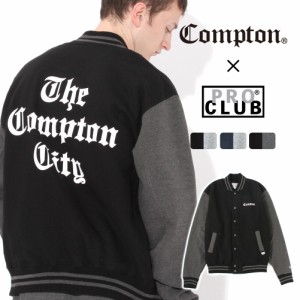 【送料無料】 スタジャン スウェット メンズ プロクラブ コンプトン コラボ comxpc0007 PRO CLUB COMPTON THE TIMES