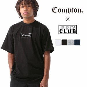 【送料無料】 プロクラブ コンプトン Tシャツ 半袖 メンズ USAサイズ PRO CLUB 101 COMPTON OLD SCHOOL EMBO【メール便可】/ レディース 