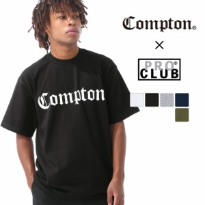 【送料無料】 プロクラブ コンプトン Tシャツ 半袖 メンズ USAサイズ PRO CLUB 101 COMPTON OLD SCHOOL【メール便可】/ レディース 半袖T