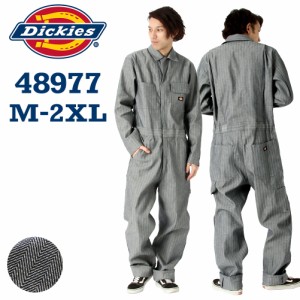 【送料無料】 Dickies ディッキーズ つなぎ 作業服 長袖 48977 メンズ フィッシャーストライプ カバーオール M-2XL USAモデル【COP】[F]