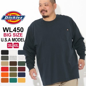 【送料無料】 ビッグサイズ ディッキーズ Tシャツ 長袖 WL450 メンズ 大きいサイズ USAモデル Dickies