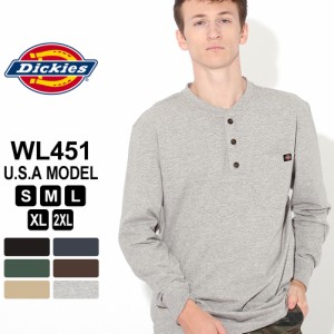 ディッキーズ Tシャツ 長袖 ヘンリーネック WL451 無地 メンズ|大きいサイズ USAモデル Dickies