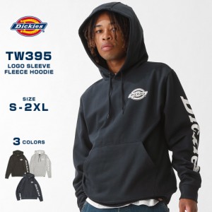 【送料無料】 ディッキーズ パーカー プルオーバー メンズ 裏起毛 袖ロゴ TW395 S-2XL Dickies / 3L 大きいサイズ ブランド フーディー