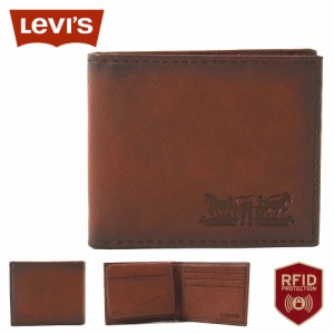 リーバイス 財布 二つ折り 小銭入れなし 中ベラ付き パスケース 本革 31LV220010 USAモデル ブランド Levis