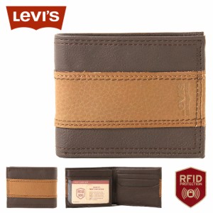 リーバイス 財布 二つ折り 小銭入れなし 中ベラ付き パスケース 本革 31LV240017 USAモデル ブランド Levis