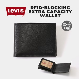 【送料無料】 リーバイス 財布 メンズ 二つ折り 合皮 ブランド Levis 軽量 薄型 コンパクト 大容量 中ベラ 定期 パスケース ウォレット 