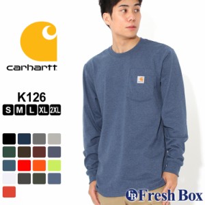 秋新作 カーハート ロンT ポケット メンズ Tシャツ 長袖 6.75oz 大きいサイズ k126 USAモデル│ブランド Carhartt|長袖Tシャツ アメカジ