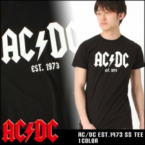 【送料無料】 AC DC ロックTシャツ 半袖 メンズ USAモデル【メール便可】/ 半袖Tシャツ バンドT ロゴT ミュージック