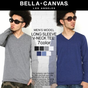 【送料無料】 ベラキャンバス ロサンゼルス Tシャツ 長袖 Vネック 無地 メンズ 3425 USAモデル BELLA+CANVAS LOS ANGELES【メール便可】/