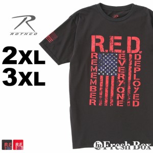 【送料無料】 [ビッグサイズ] ロスコ Tシャツ 半袖 メンズ プリント クルーネック 2XL/3XL USAモデル ROTHCO / XXL 3L 4L カットソー 大